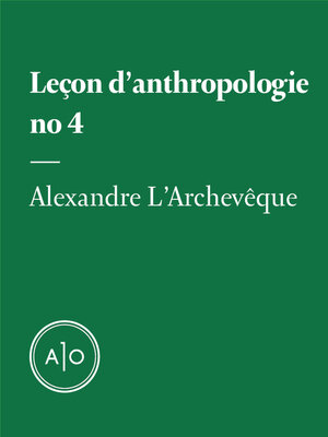 cover image of Leçon d'anthropologie #4